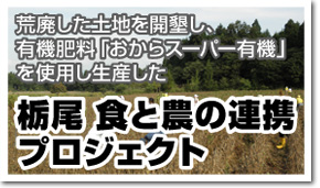 荒廃した土地を開墾し、有機肥料「おからスーパー有機」を使用し生産した　栃尾 食と農の連携プロジェクト