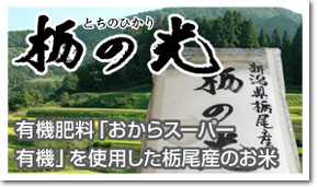 栃の光～とちのひかり～有機肥料「おからスーパー有機」を使用した栃尾産のお米